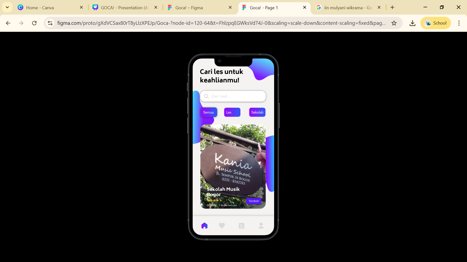 UI/UX Aplikasi "Goca!"